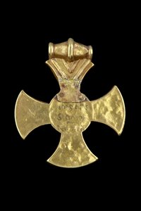Retro della Croce di Ixworth (granato e oro) da Anglo Saxon